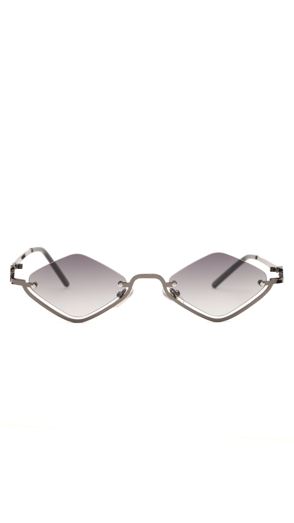 Geometric Rectangle Rimless Sunglasses
