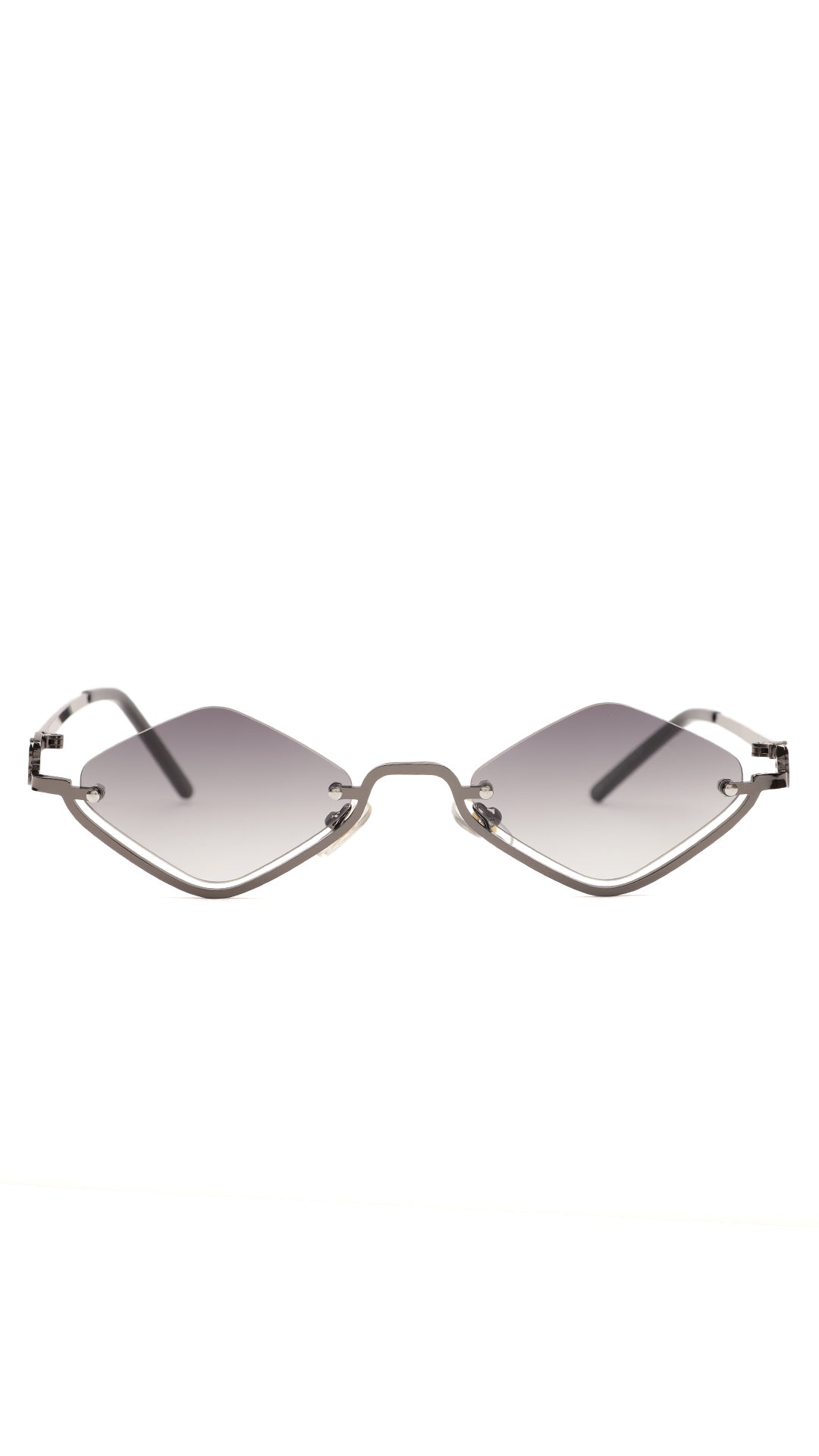Geometric Rectangle Rimless Sunglasses