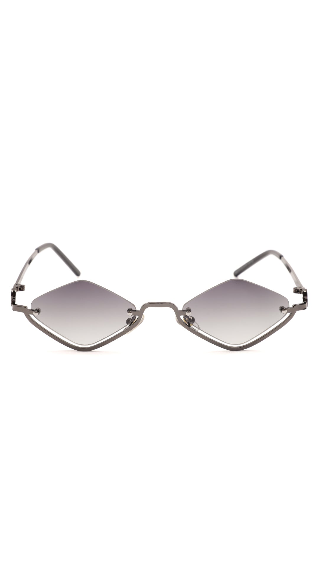 Geometric Rectangle Rimless Sunglasses