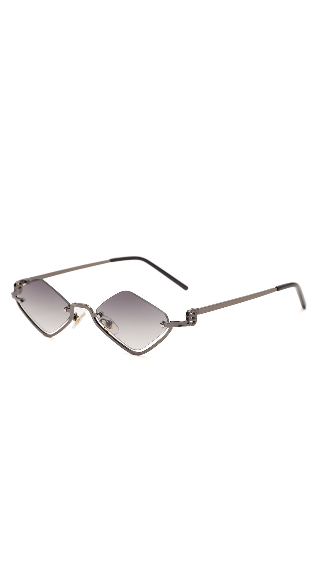 Geometric Rectangle Rimless Sunglasses