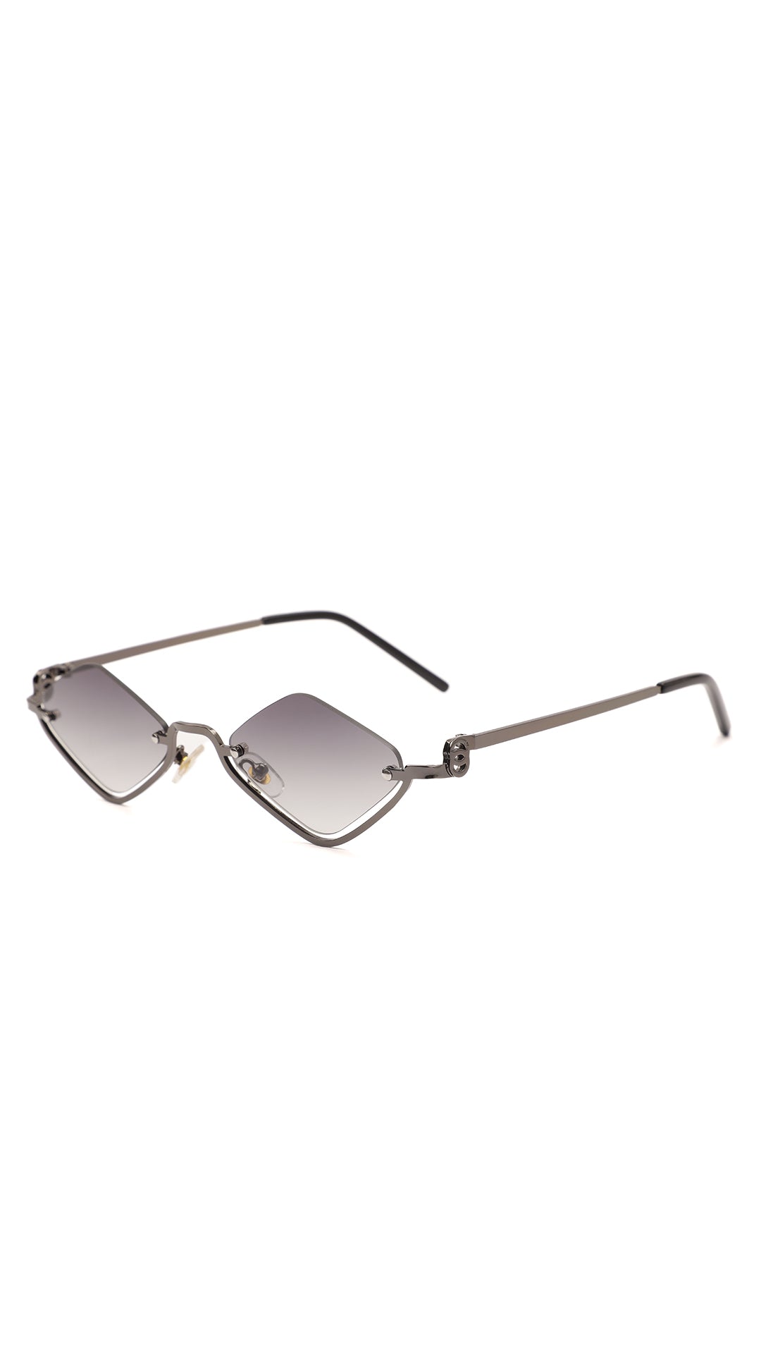 Geometric Rectangle Rimless Sunglasses