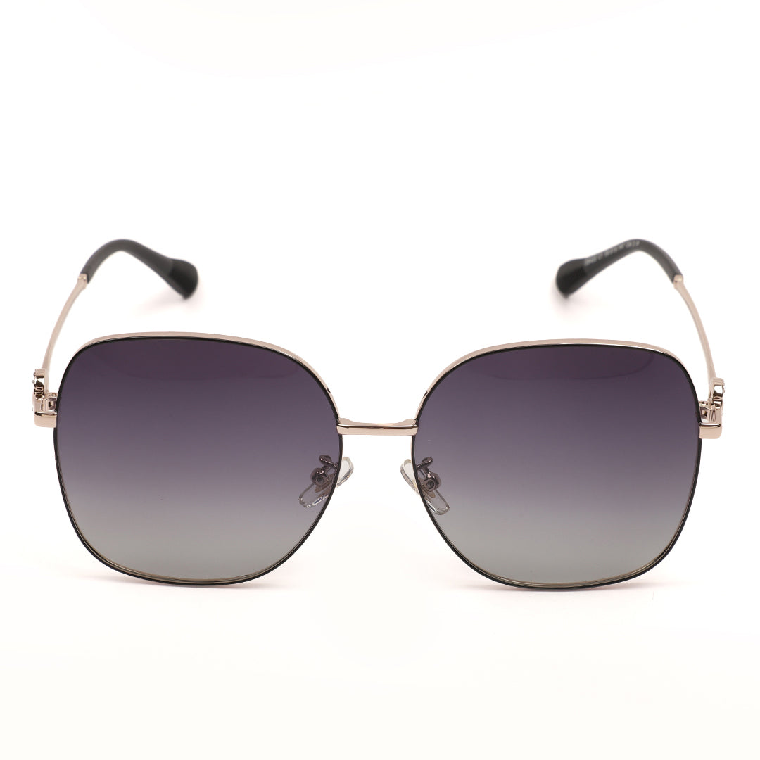 Oversized Rose Gold Logo Sunglasses