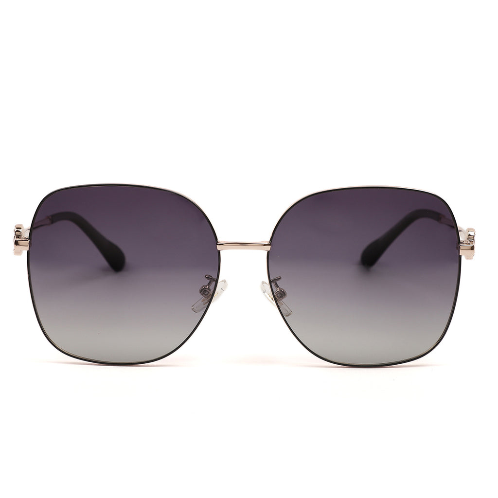 Oversized Rose Gold Logo Sunglasses