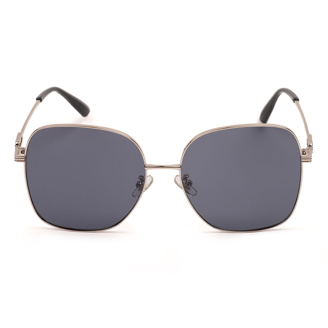 Modern Oversized Square Metal Sunglasses