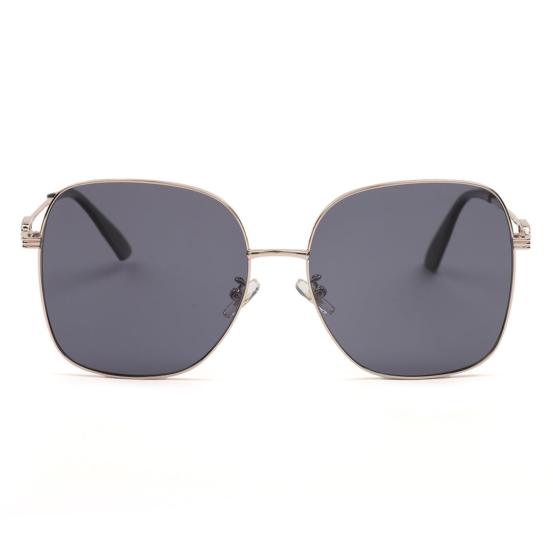 Modern Oversized Square Metal Sunglasses