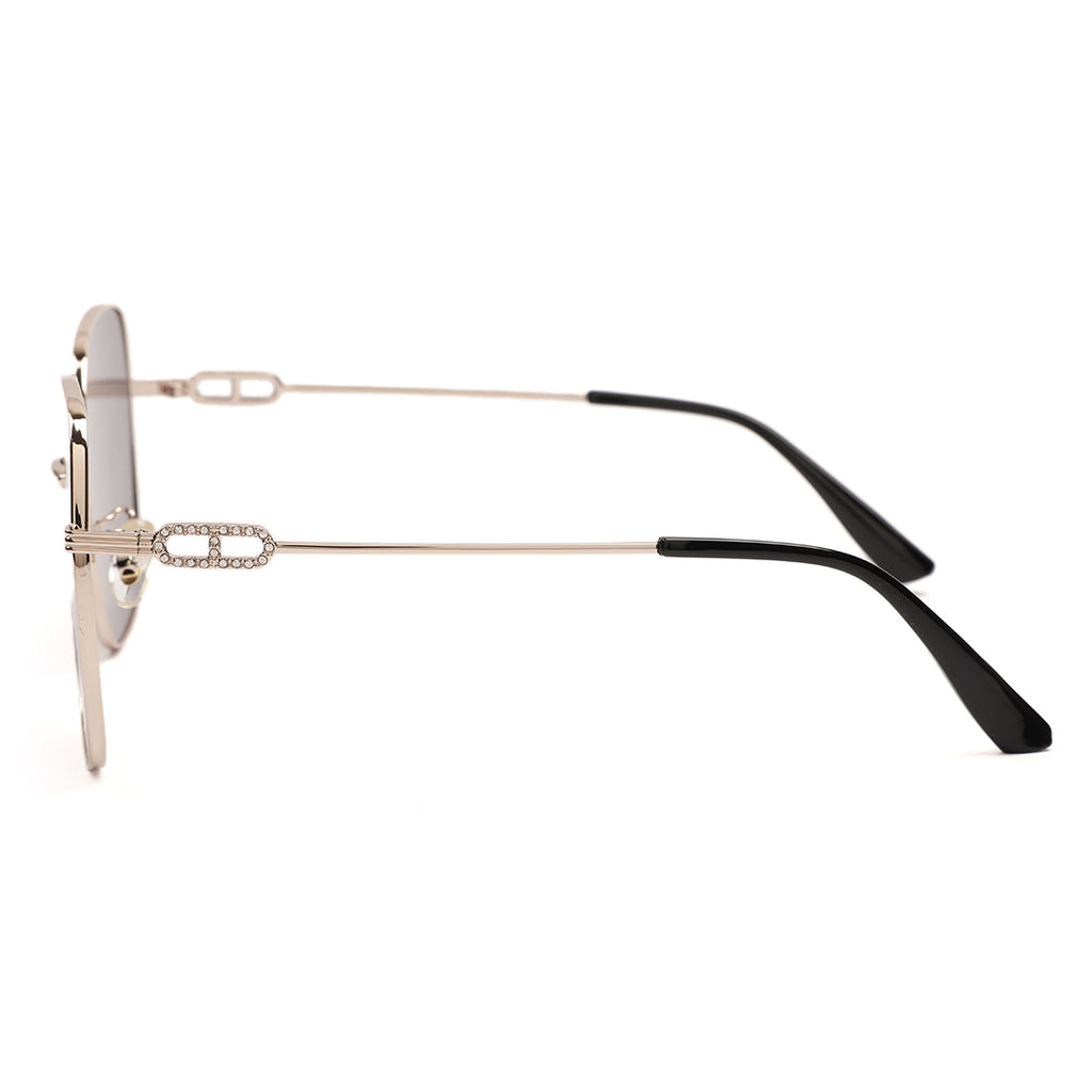 Modern Oversized Square Metal Sunglasses