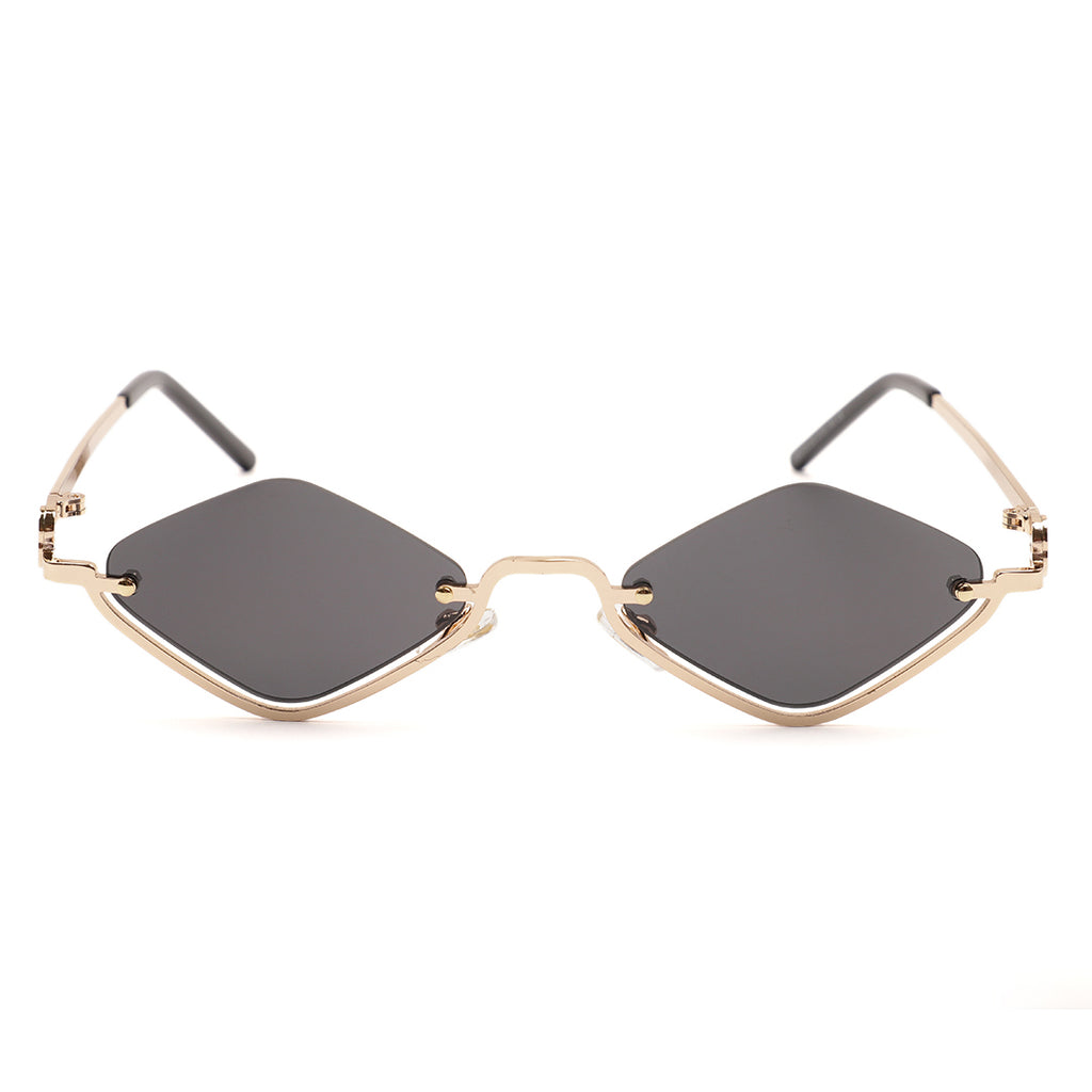 Geometric Rectangle Rimless Sunglasses