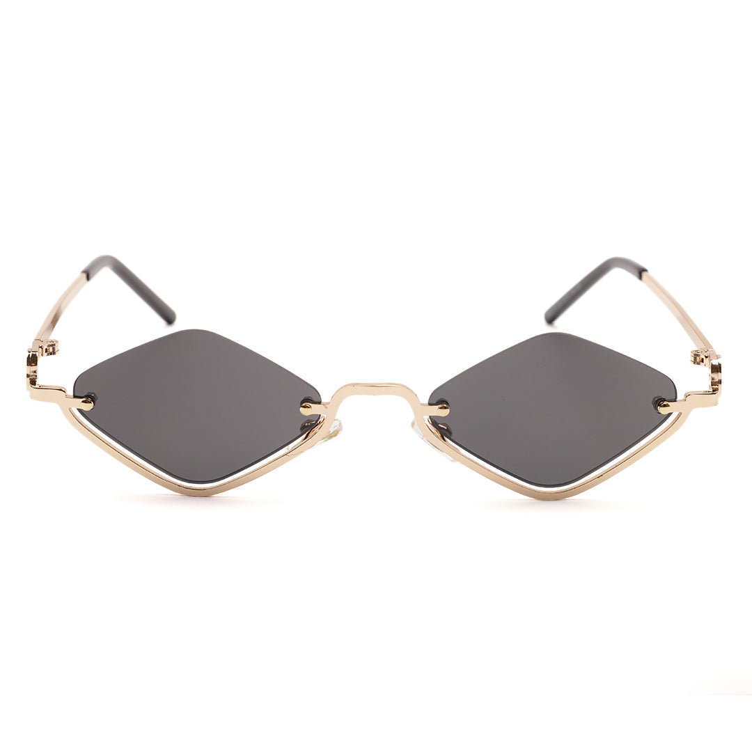 Geometric Rectangle Rimless Sunglasses