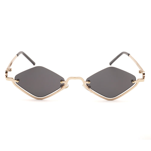 Geometric Rectangle Rimless Sunglasses