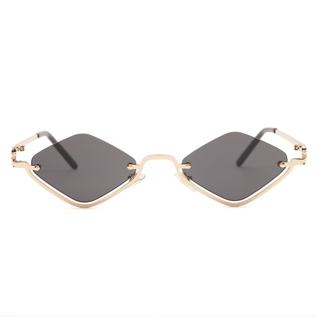 Geometric Rectangle Rimless Sunglasses