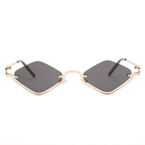 Geometric Rectangle Rimless Sunglasses