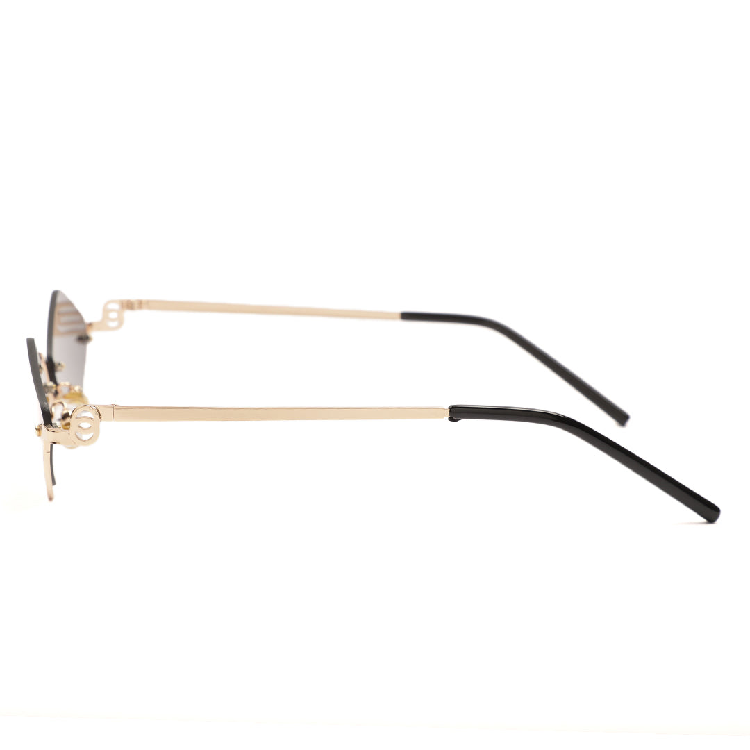 Geometric Rectangle Rimless Sunglasses