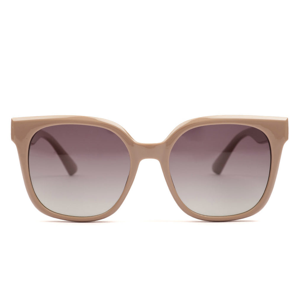 Rectangular Gold Logo Temple Sunglasses