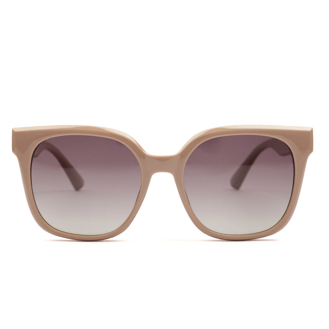 Rectangular Gold Logo Temple Sunglasses