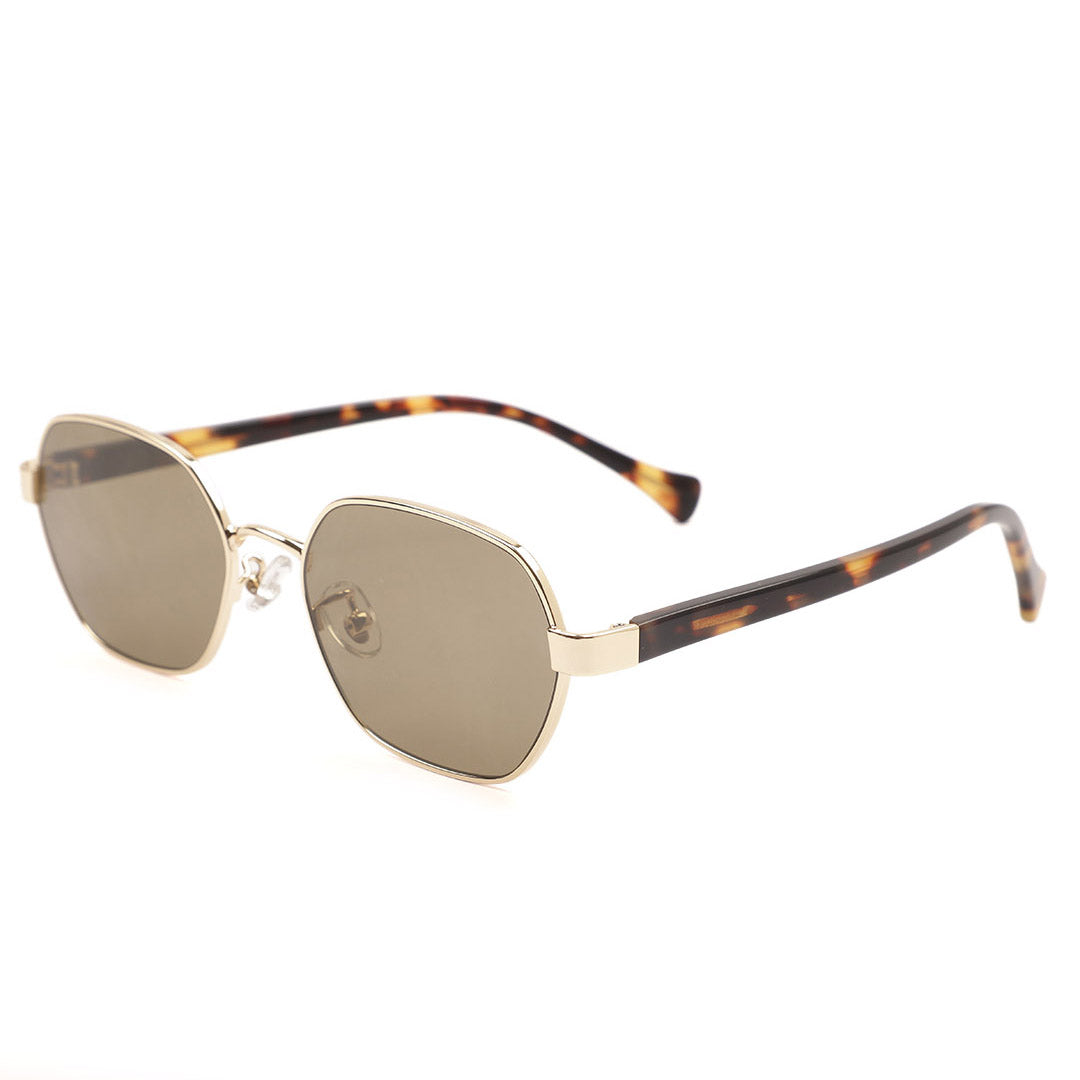 Minimalist Oval Silver Frame Sunglasses