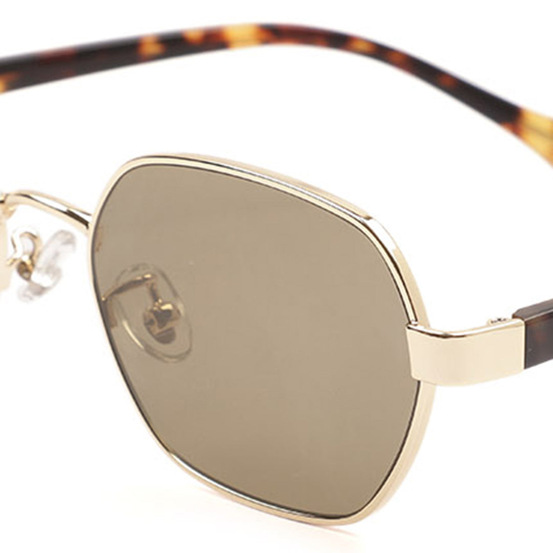 Minimalist Oval Silver Frame Sunglasses