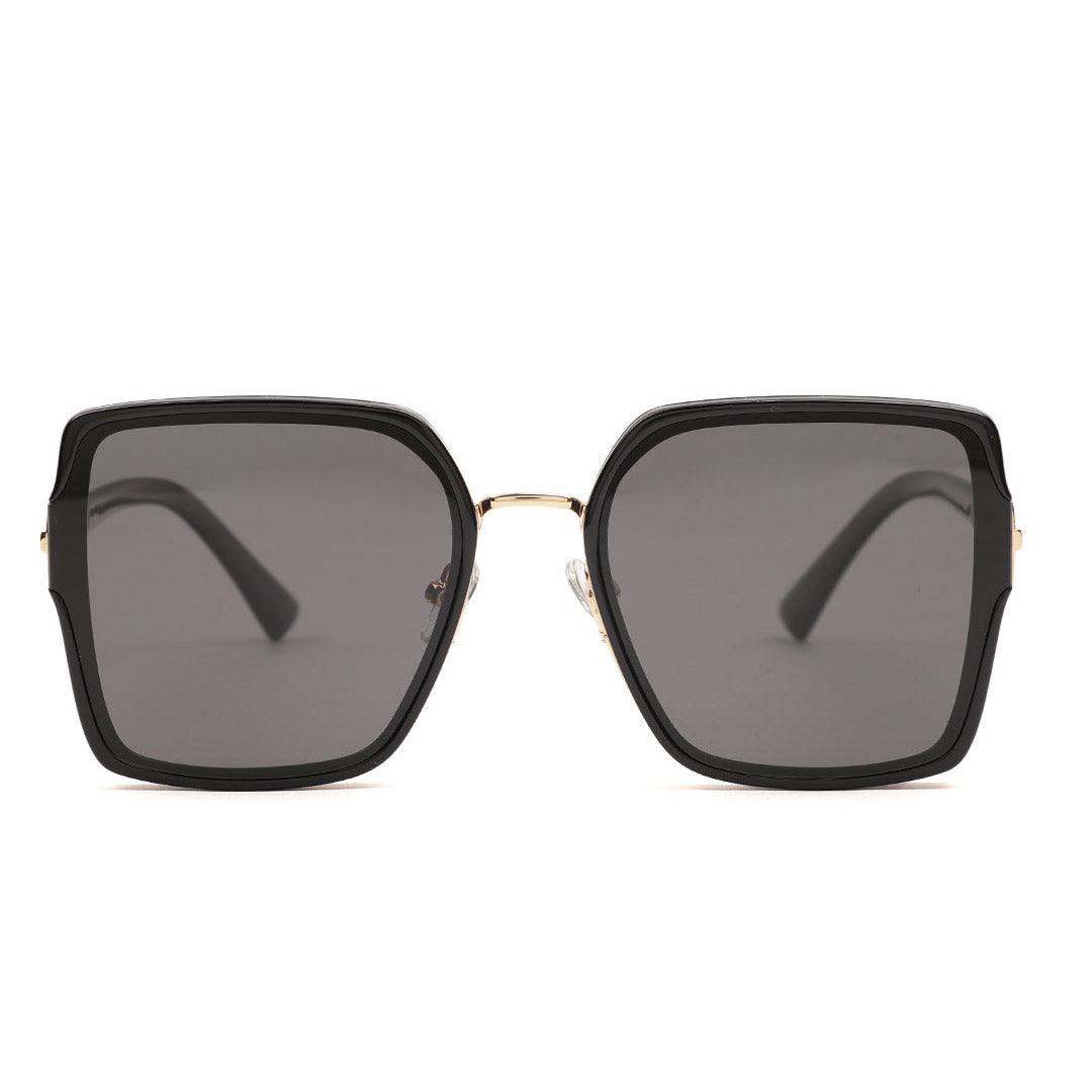 White Frame Square Statement Sunglasses