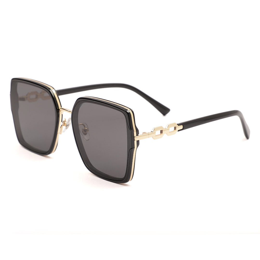 White Frame Square Statement Sunglasses