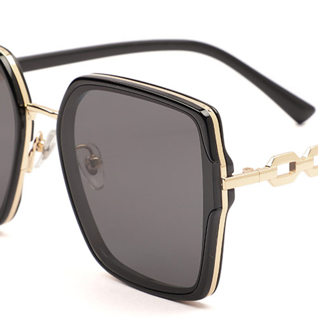 White Frame Square Statement Sunglasses