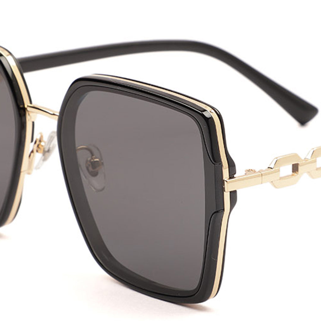 White Frame Square Statement Sunglasses