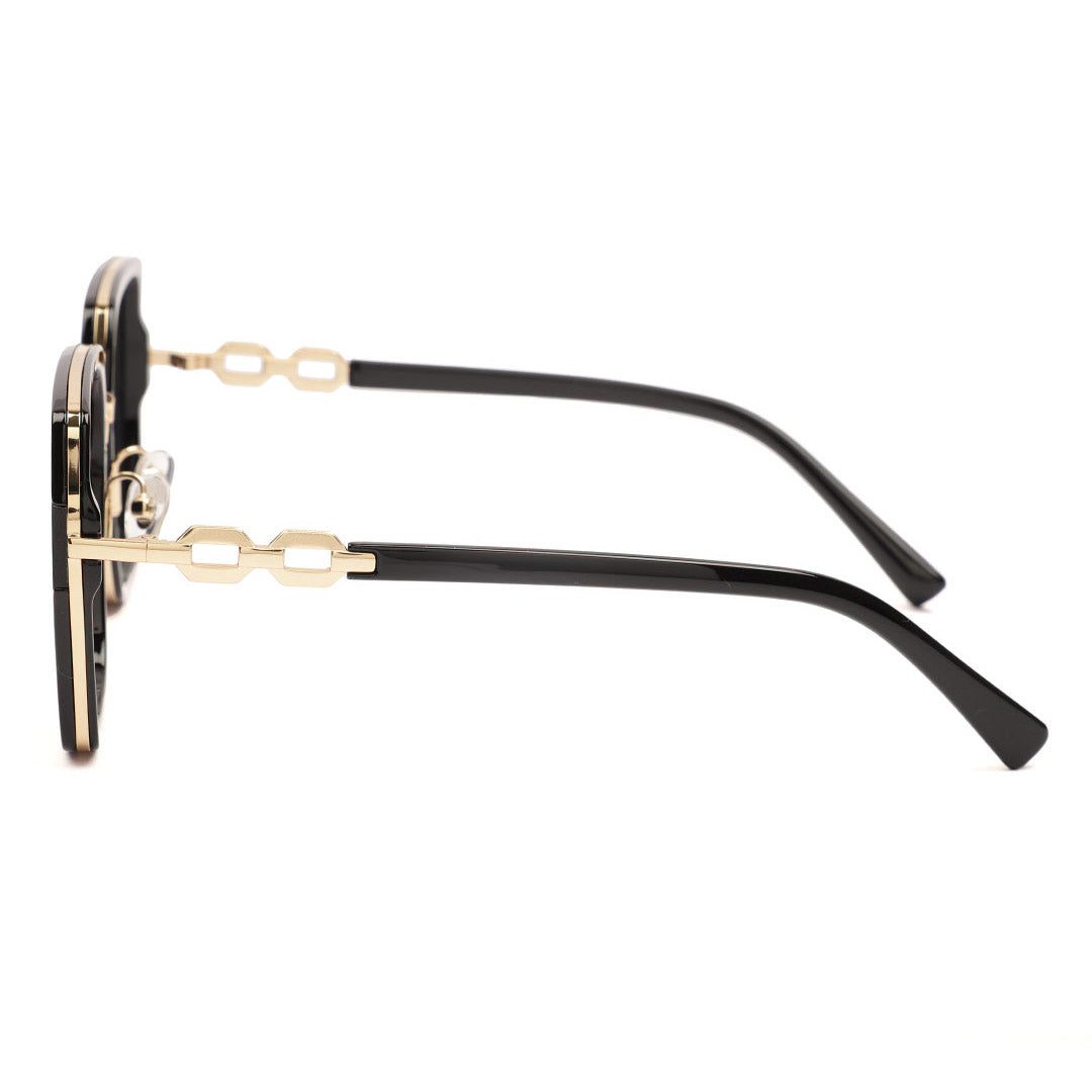 White Frame Square Statement Sunglasses