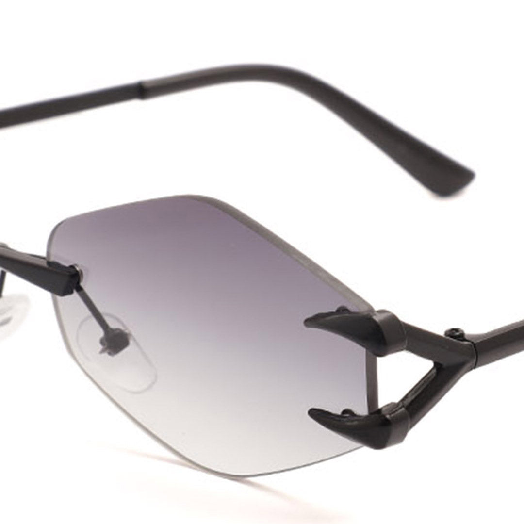 Geometric Hexagon Rimless Sunglasses