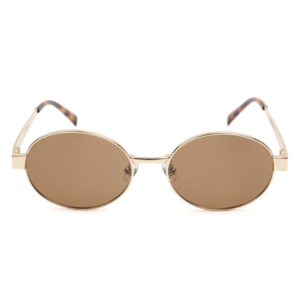 Sleek Round Metal Frame Sunglasses