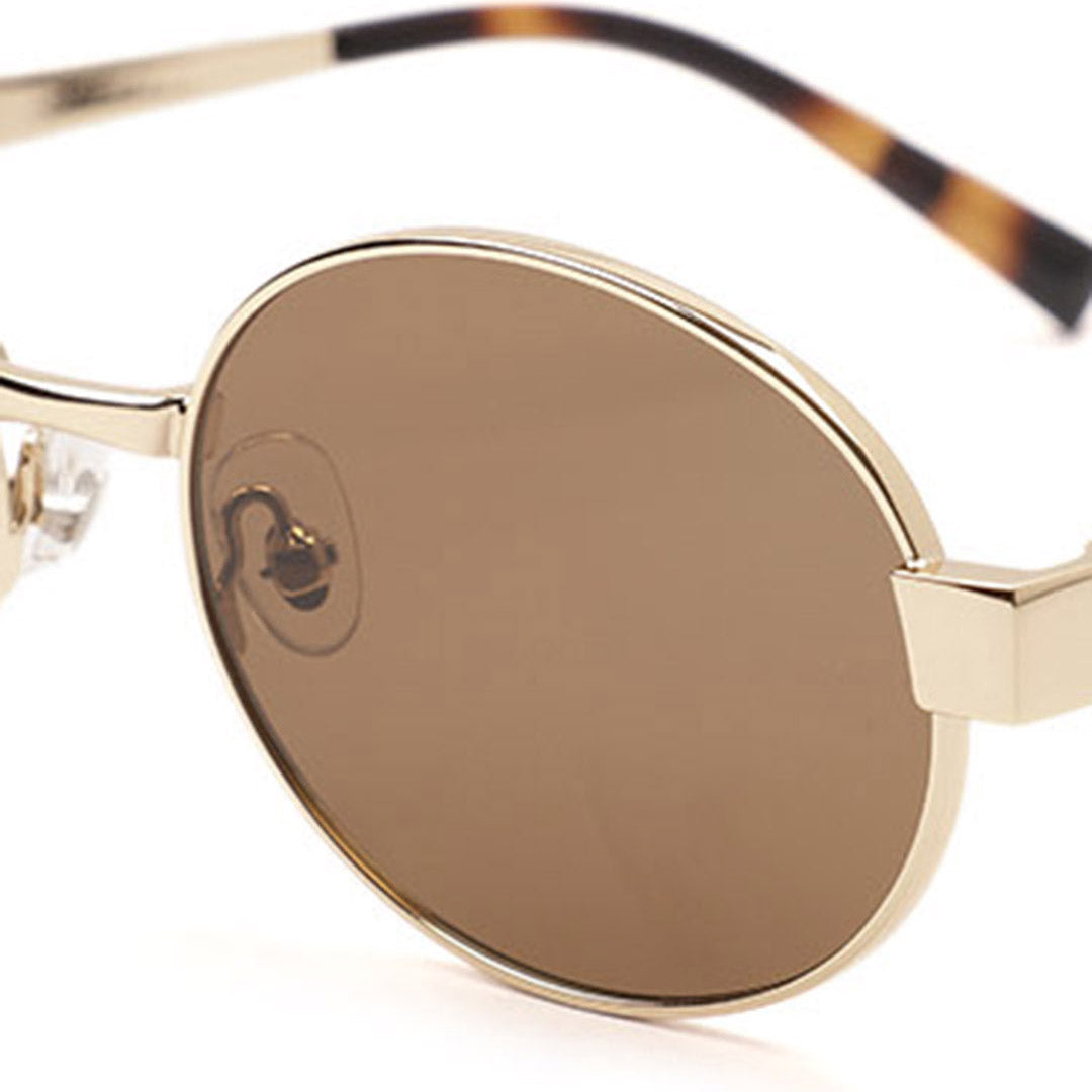 Sleek Round Metal Frame Sunglasses