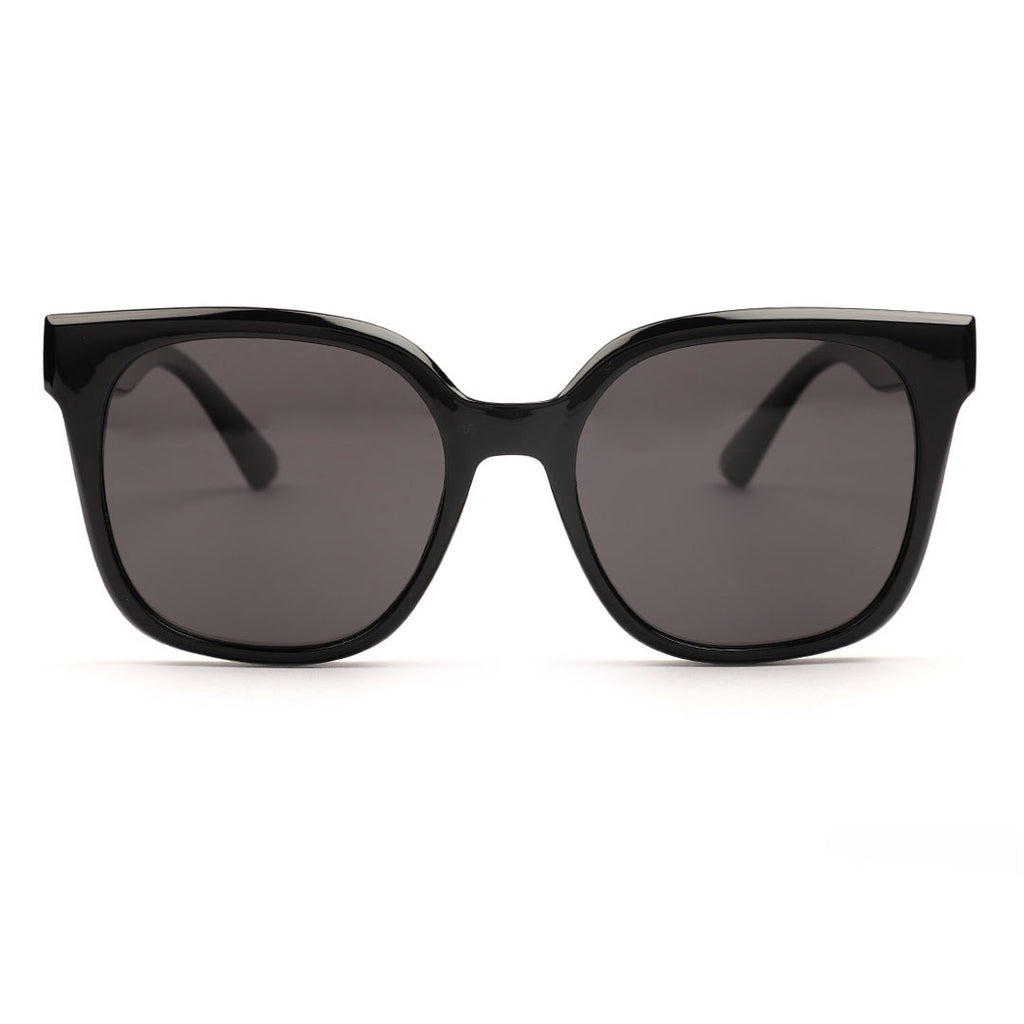 Rectangular Gold Logo Temple Sunglasses