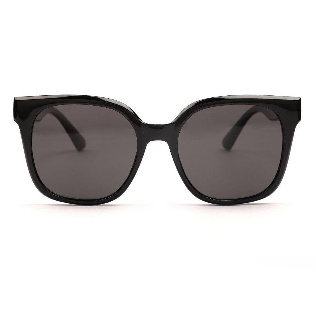 Rectangular Gold Logo Temple Sunglasses