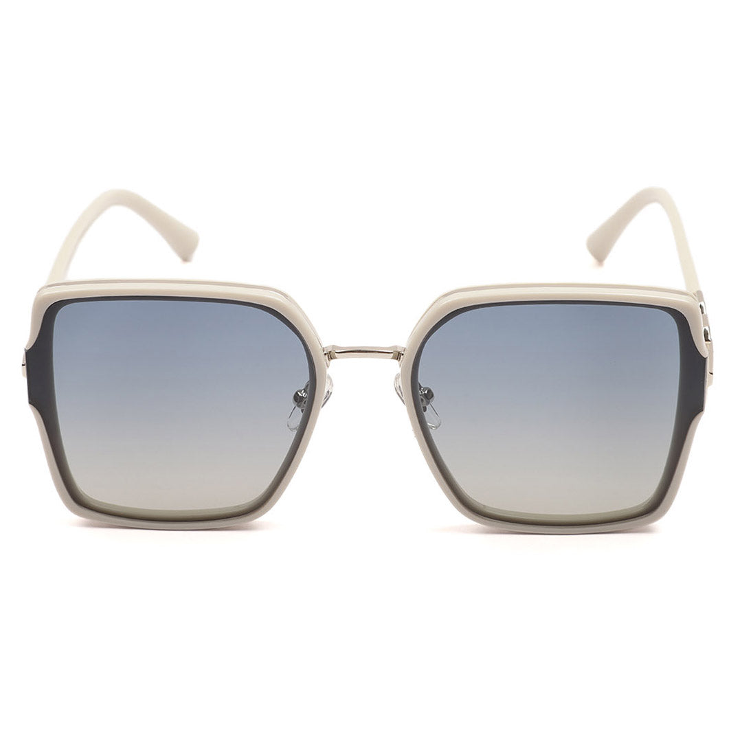 White Frame Square Statement Sunglasses
