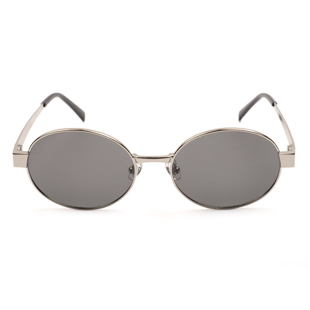 Sleek Round Metal Frame Sunglasses