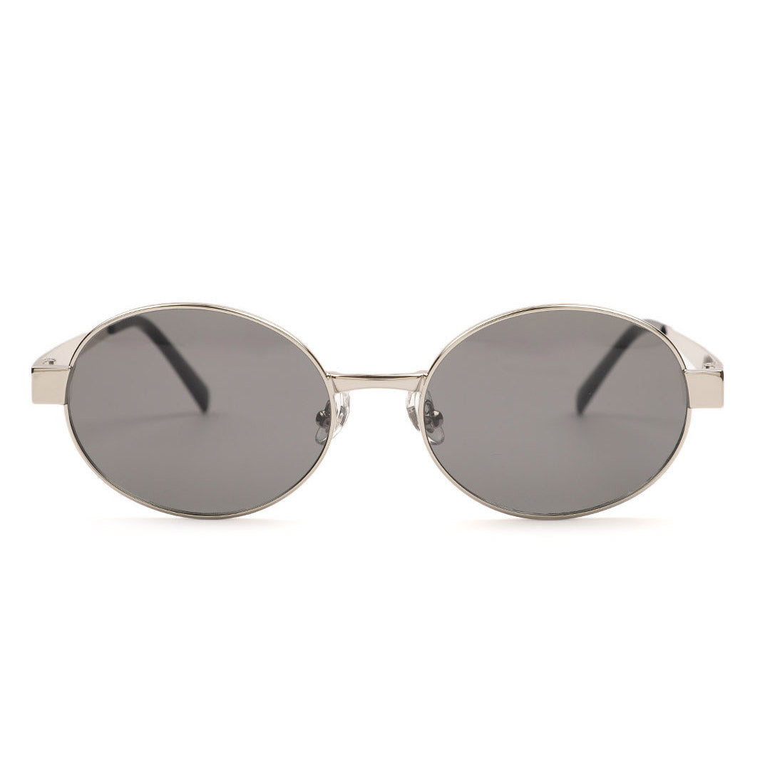 Sleek Round Metal Frame Sunglasses