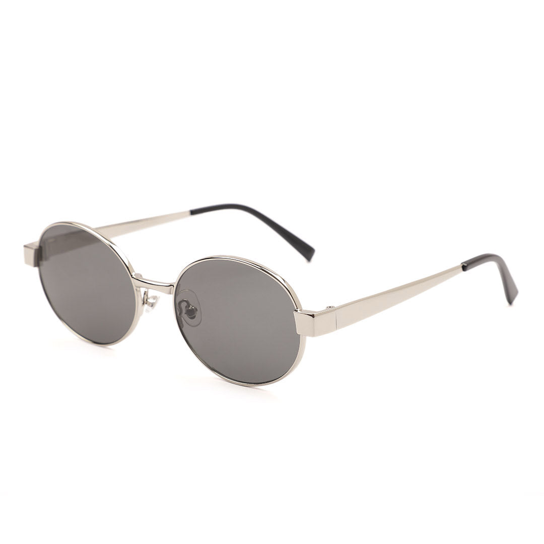 Sleek Round Metal Frame Sunglasses