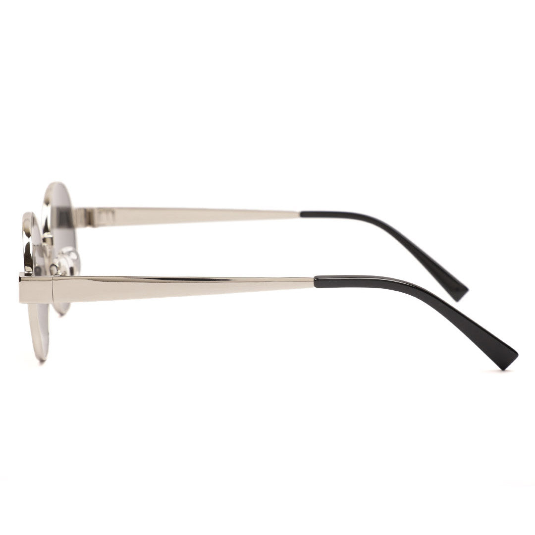 Sleek Round Metal Frame Sunglasses