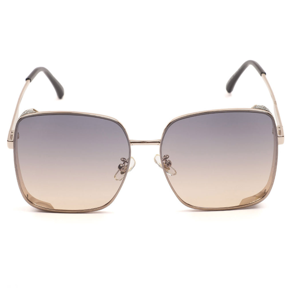 Oversized Square Glitter Frame Sunglasses
