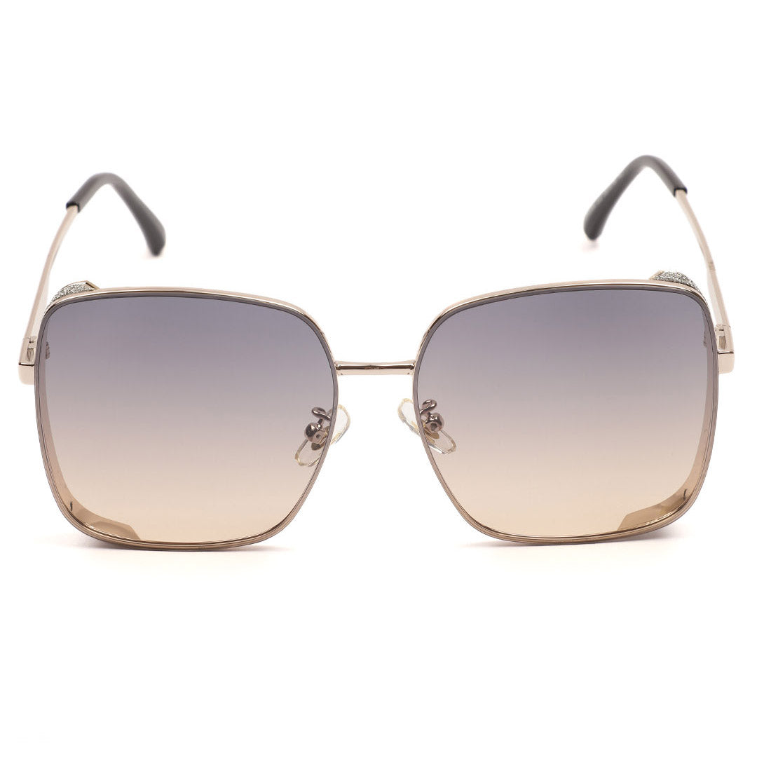 Oversized Square Glitter Frame Sunglasses