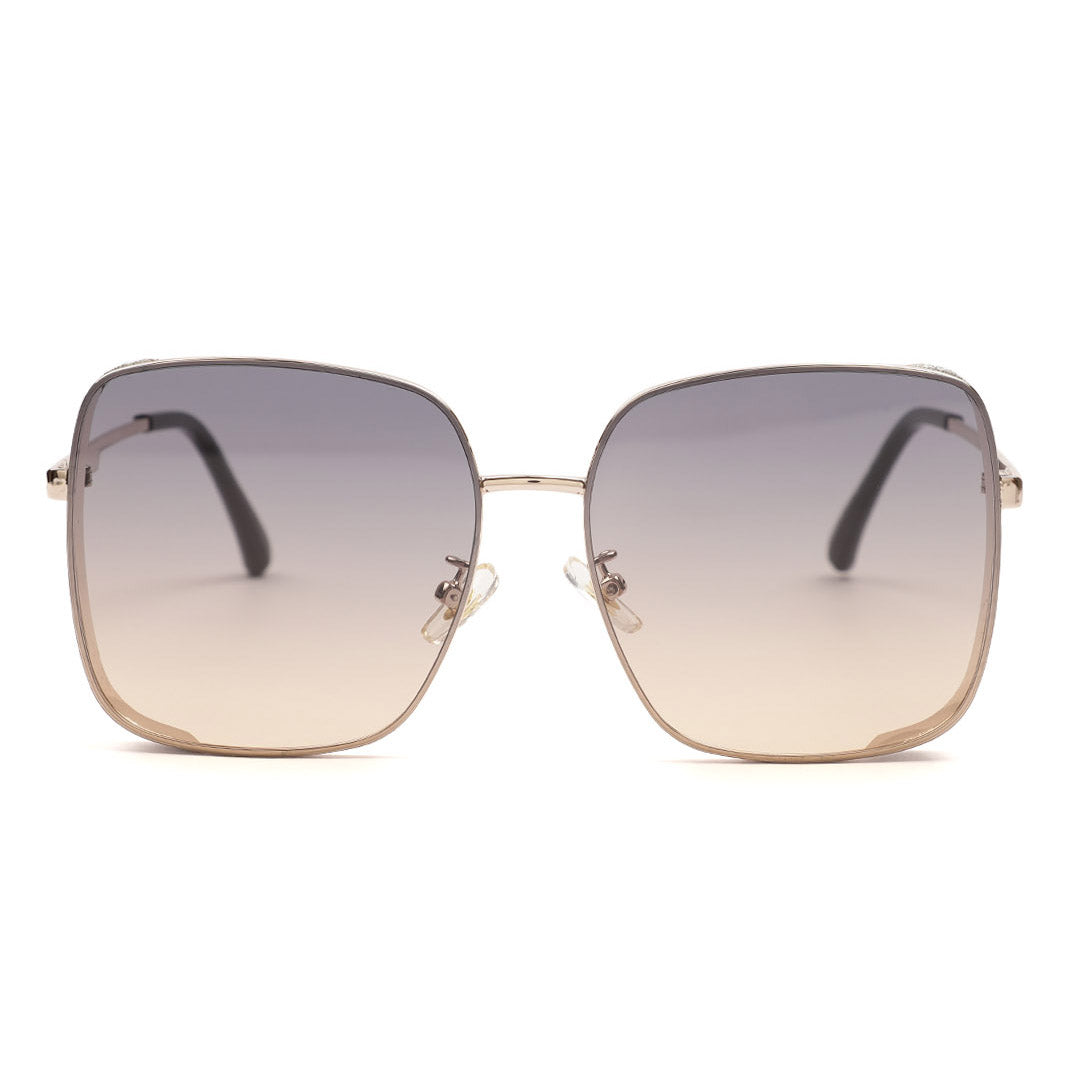 Oversized Square Glitter Frame Sunglasses