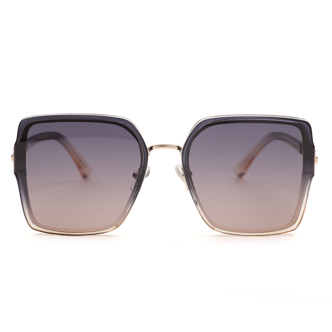 White Frame Square Statement Sunglasses