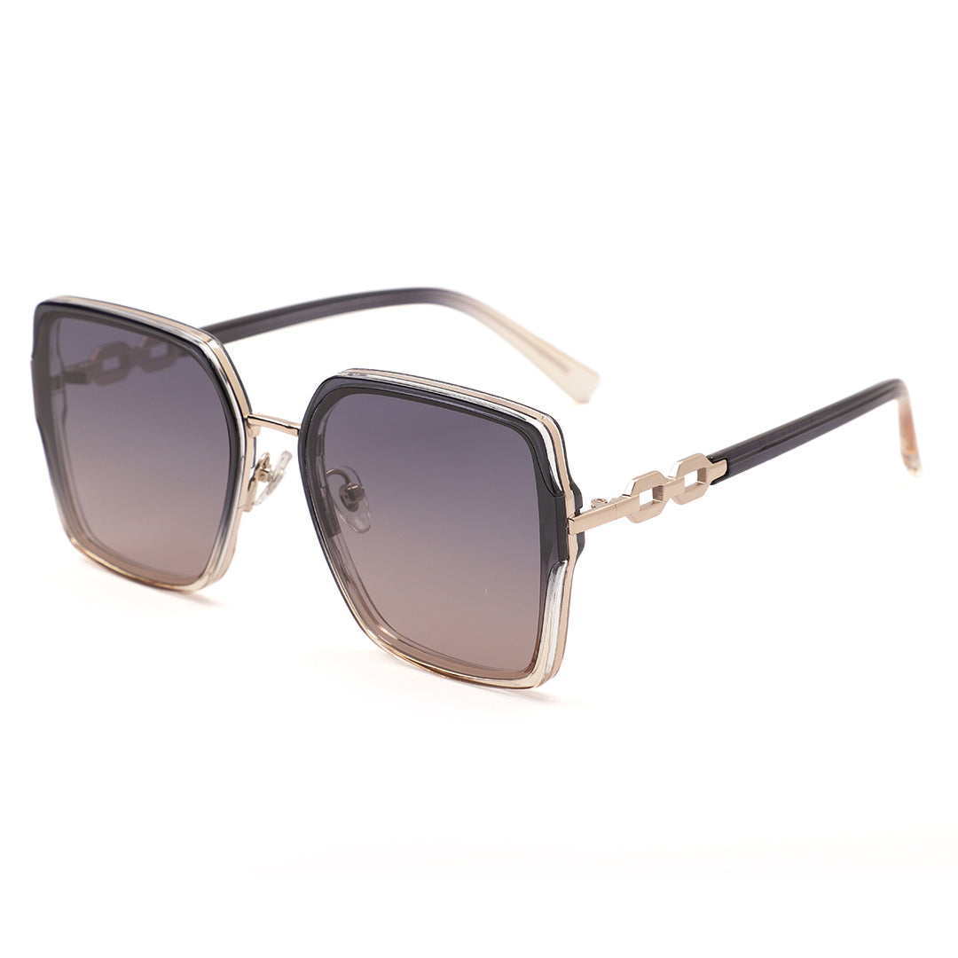 White Frame Square Statement Sunglasses