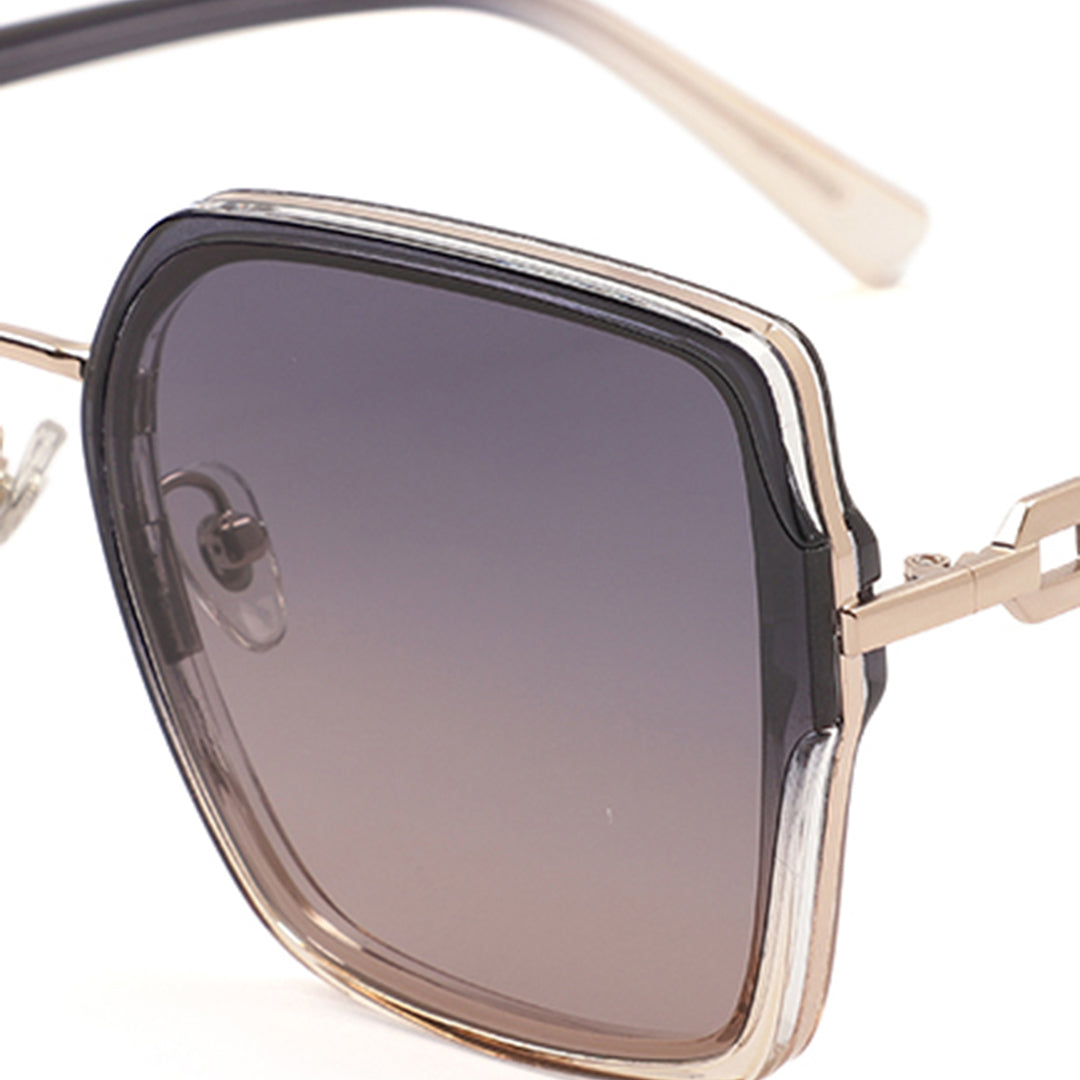 White Frame Square Statement Sunglasses