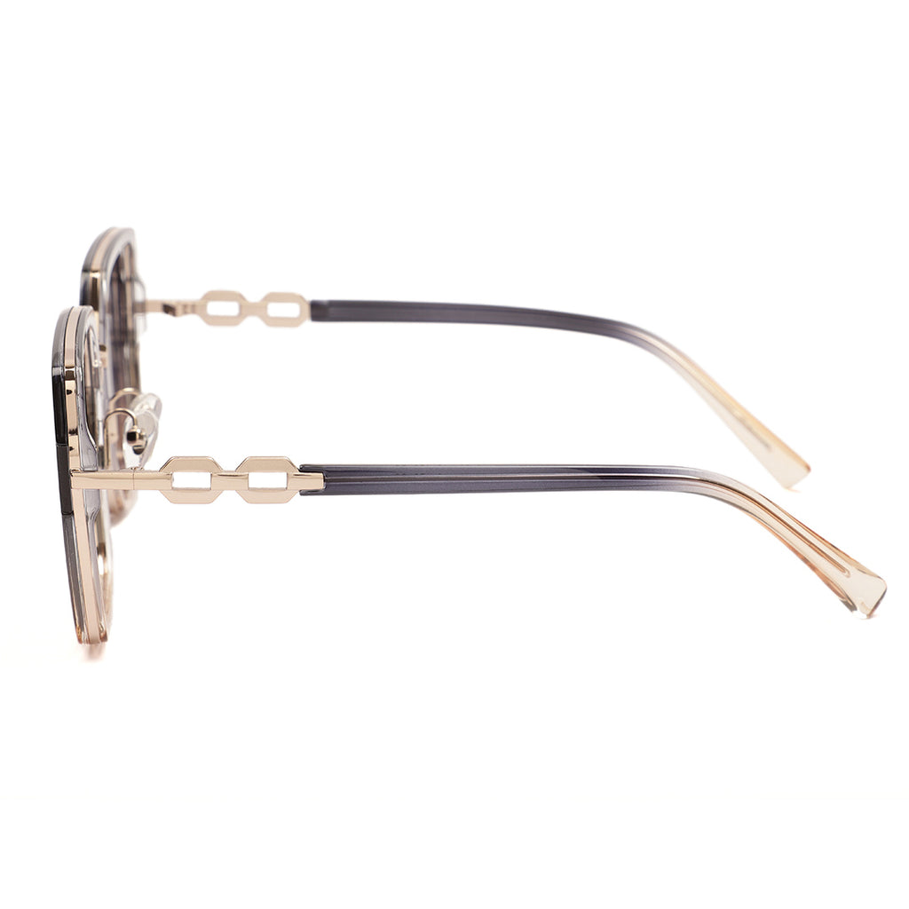 White Frame Square Statement Sunglasses
