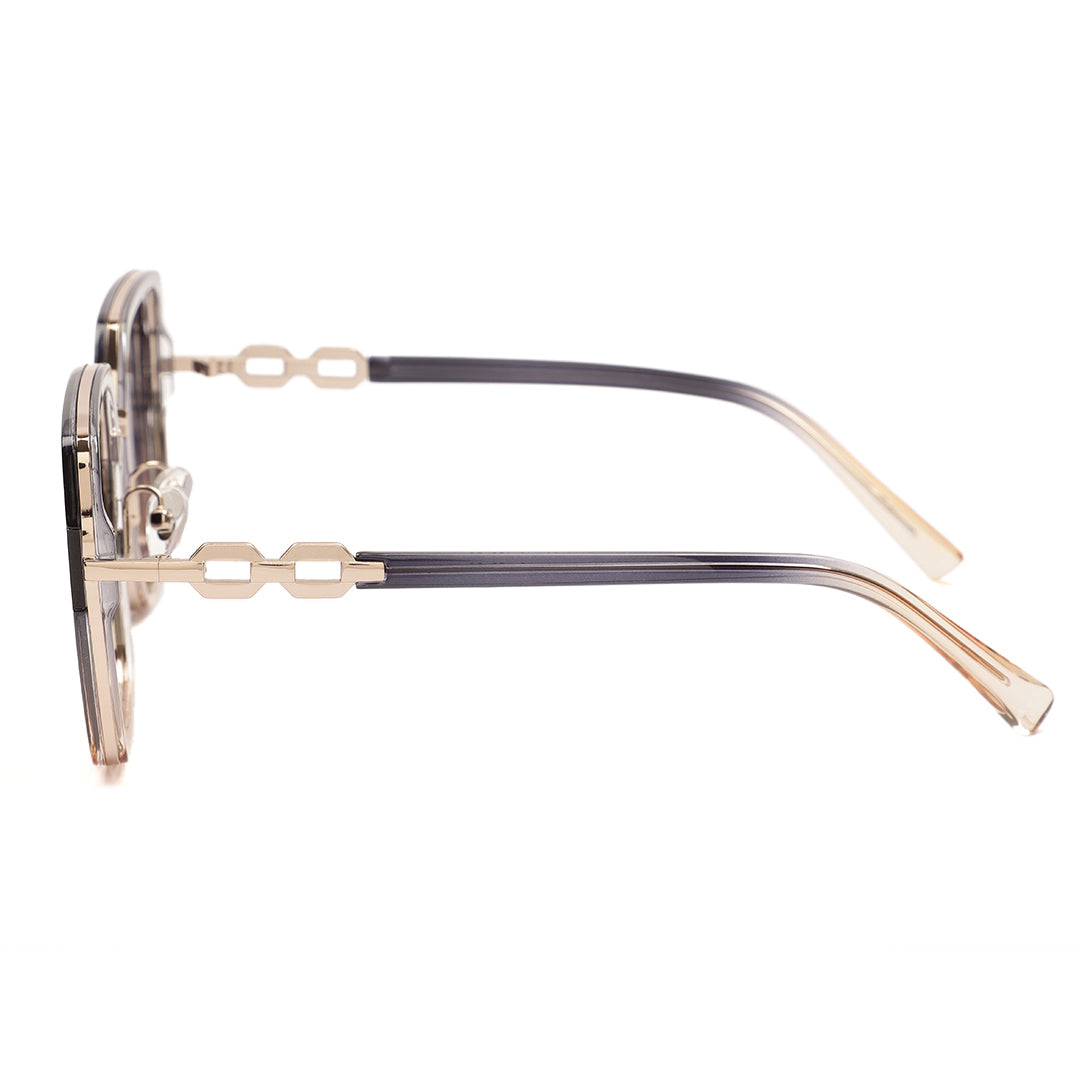White Frame Square Statement Sunglasses