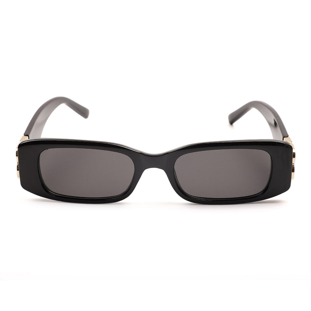 Slim Rectangular Monogram Temple Sunglasses