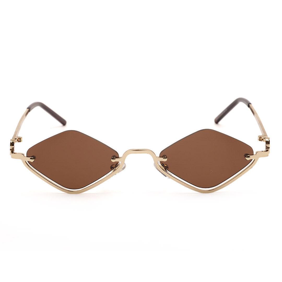 Geometric Rectangle Rimless Sunglasses