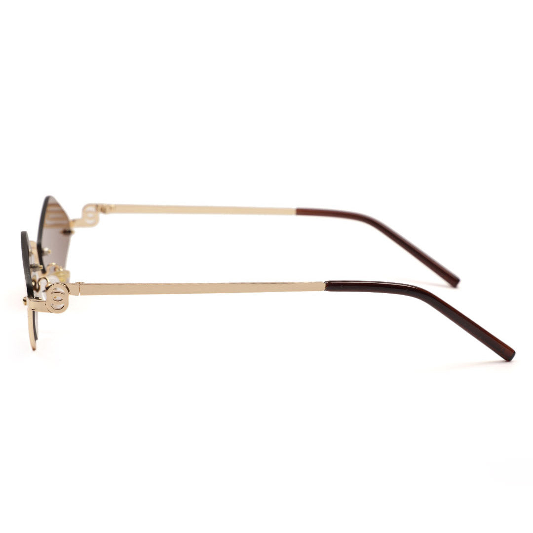 Geometric Rectangle Rimless Sunglasses